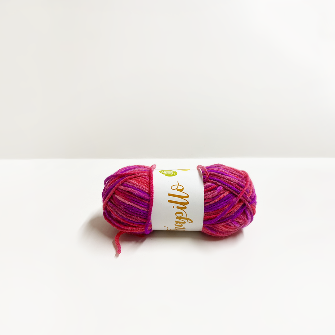 Lana Matizada Milk Cotton 50 gramos Fucsia Morado y Rosa