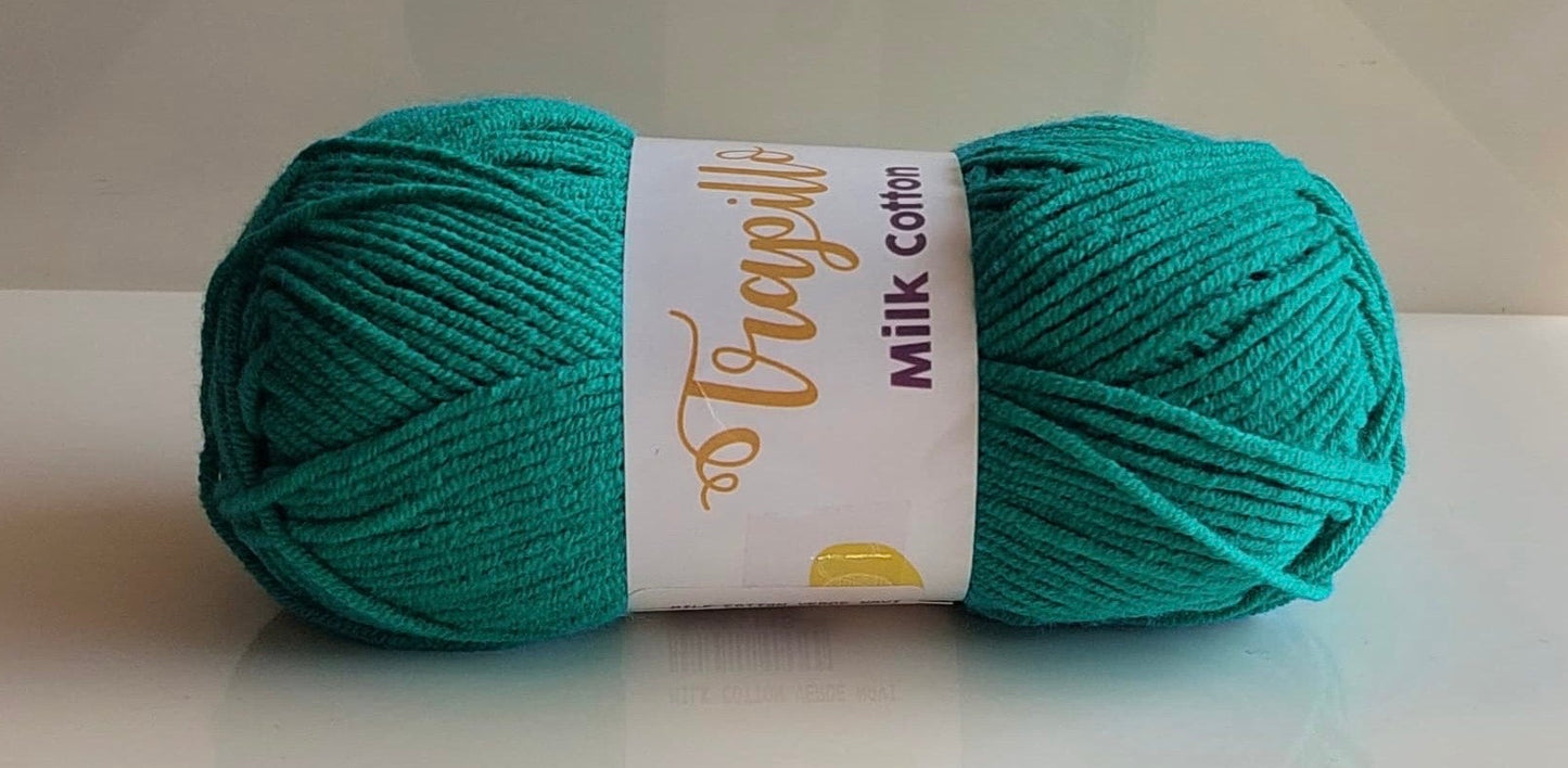 Lana Lisa Milk Cotton Verde Navideño