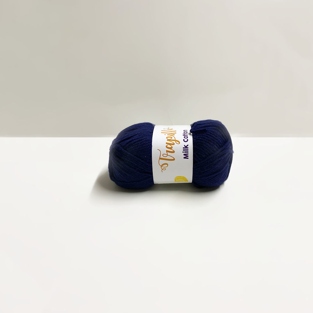 Lana Milk Cotton Azul escuela