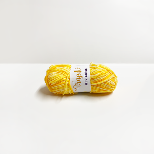 Lana Matizada Milk Cotton 50 gramos Tonos de amarillo