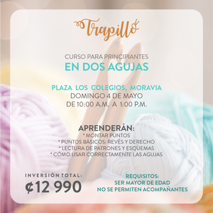 MORAVIA: Curso 2 agujas (Domingo 4 de Mayo)