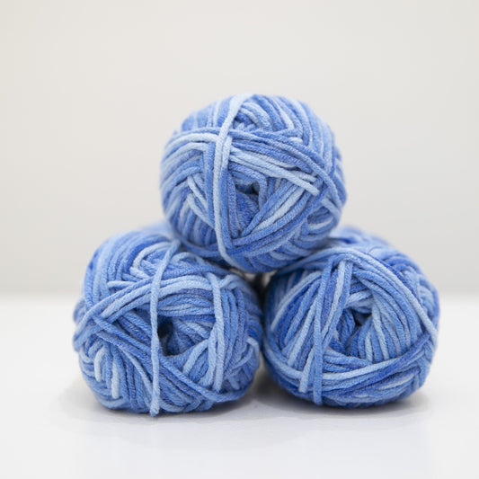 Lana Matizada Milk Cotton 50 gramos Azul