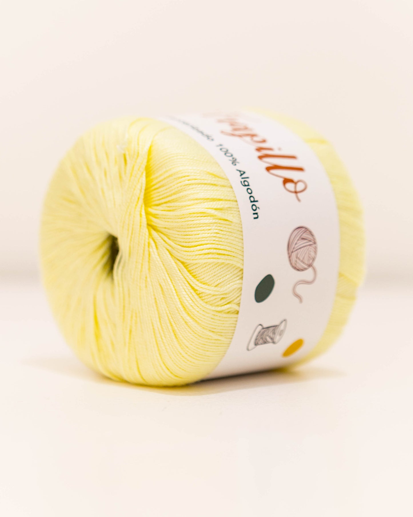 Hilo Mercerizado 100% Algodón Amarillo Pastel