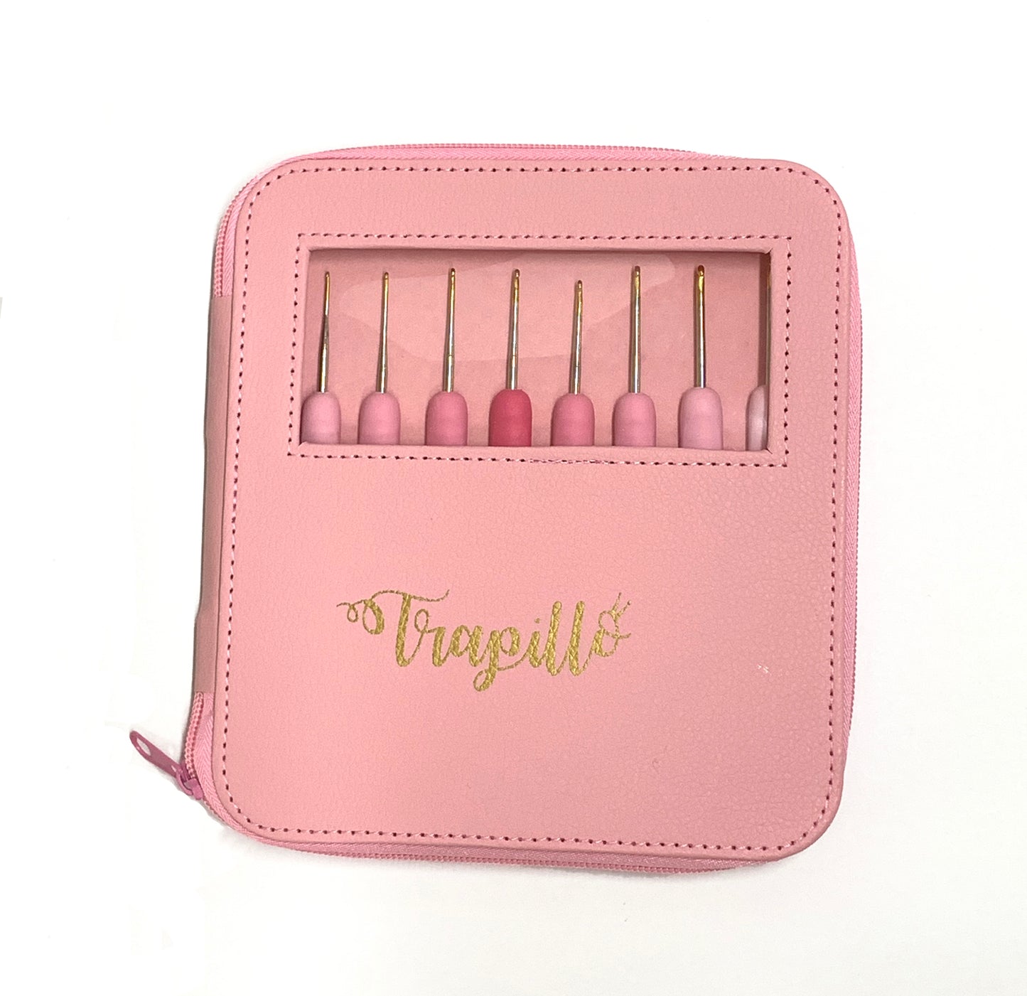 Set de agujas ergonómicas. Con estuche.