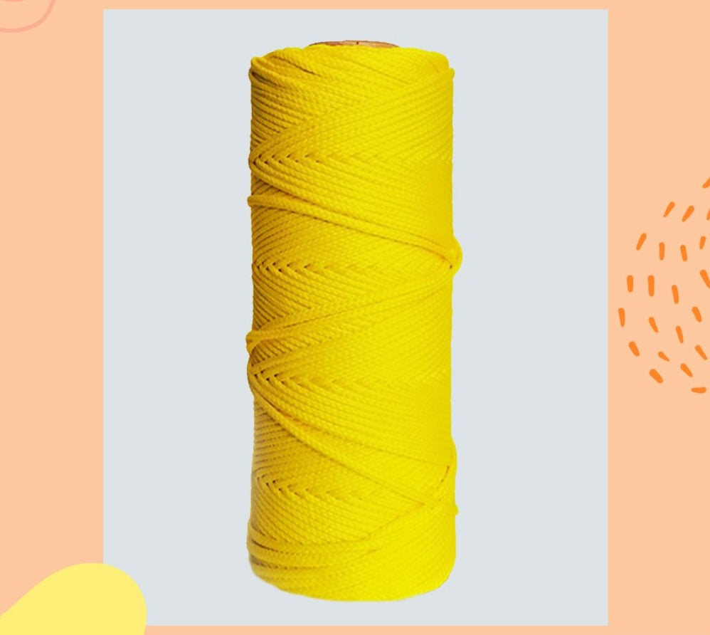 Macramé Encerado Amarillo.